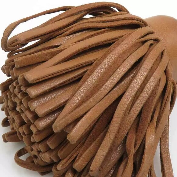 Auth HERMES Carmen Key Ring Holder Brown/Silver Leather/Metal - e60125a - Picture 9 of 9